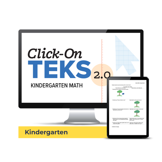 Click-On TEKS 2.0: Kindergarten Math (Downloadable PDF)