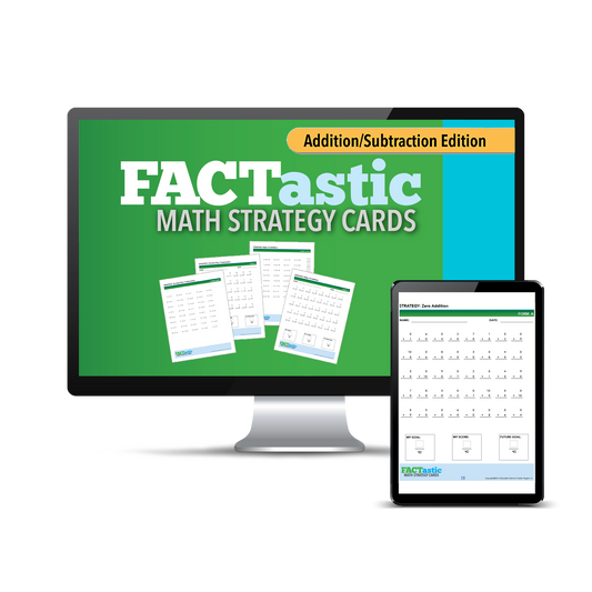 Computer screen with a preview of the downloadable PDF for the FACTastic Math Progress Monitoring: Addition/Subtraction product.