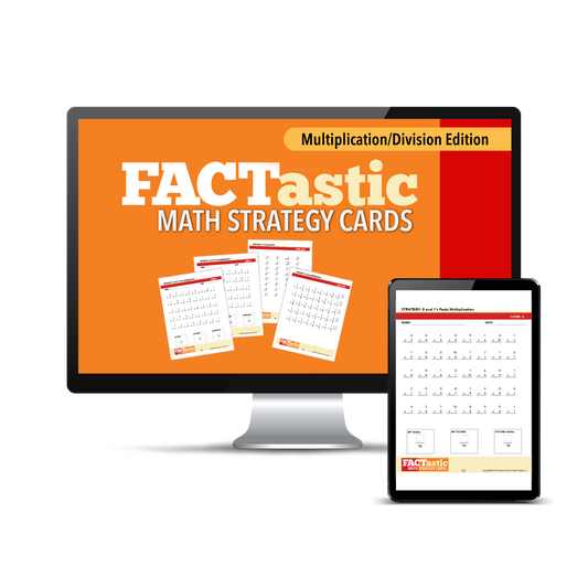 Computer screen with a preview of the downloadable PDF for the FACTastic Math Progress Monitoring: Multiplication/Division product.
