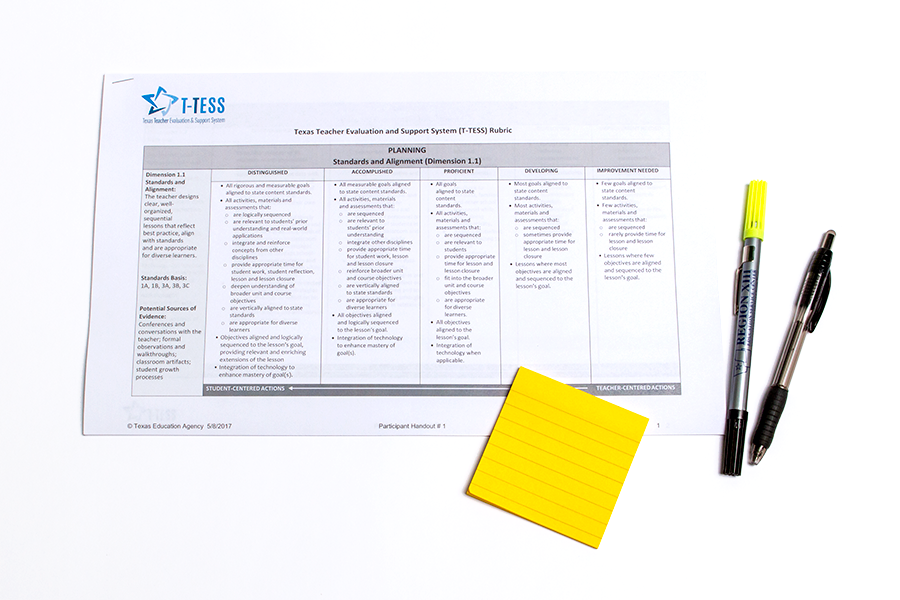 T-TESS Appraiser Training Guide & Rubric Participant Handouts