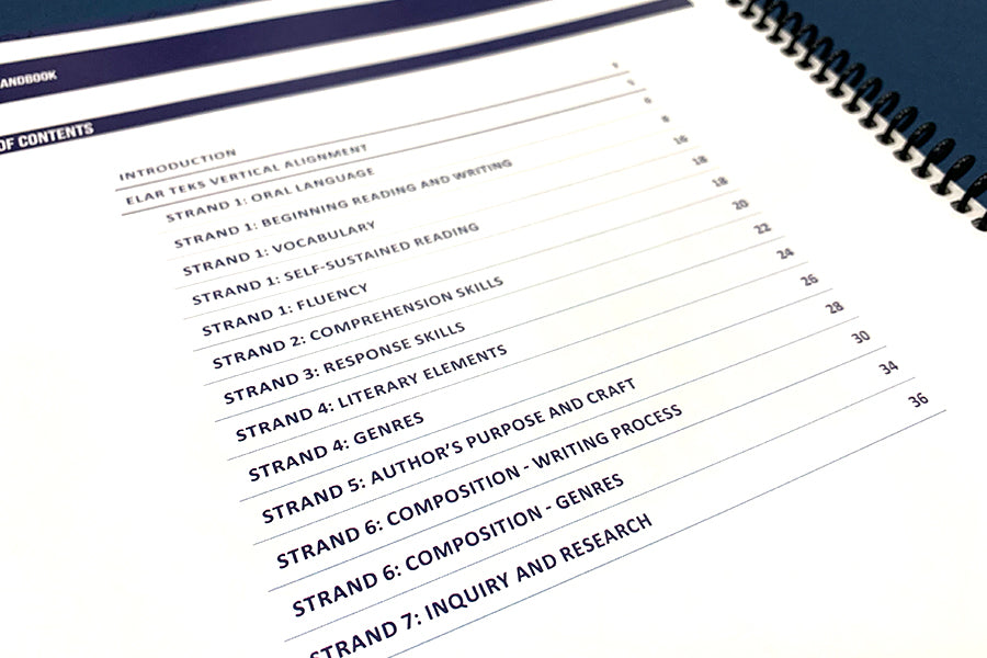 ELAR TEKS Handbook: K-5 (Spiral-Bound)
