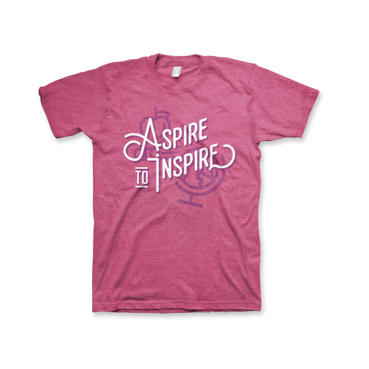 Aspire to Inspire T-Shirt (Unisex) Heather Raspberry