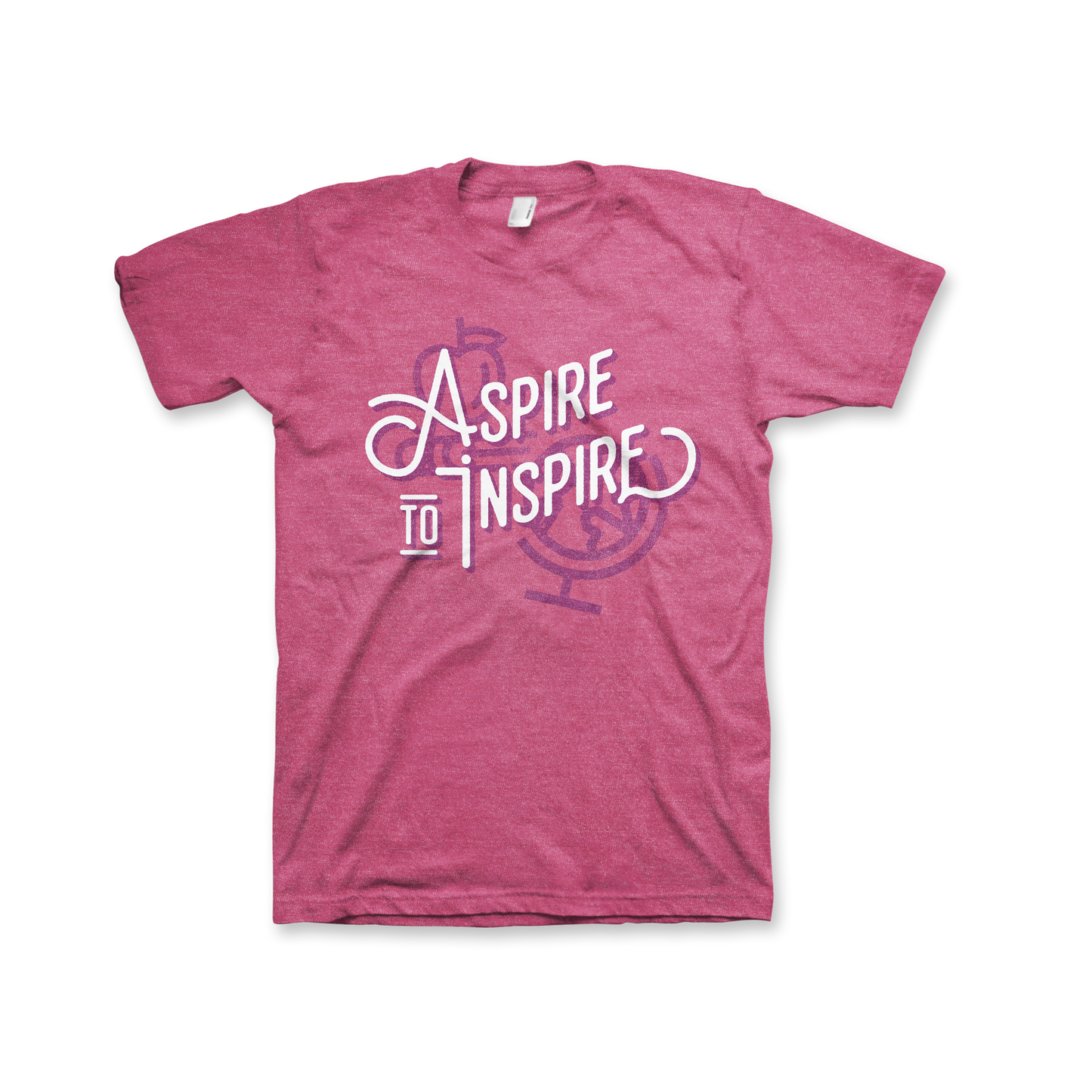 Aspire to Inspire T-Shirt (Unisex) Heather Raspberry