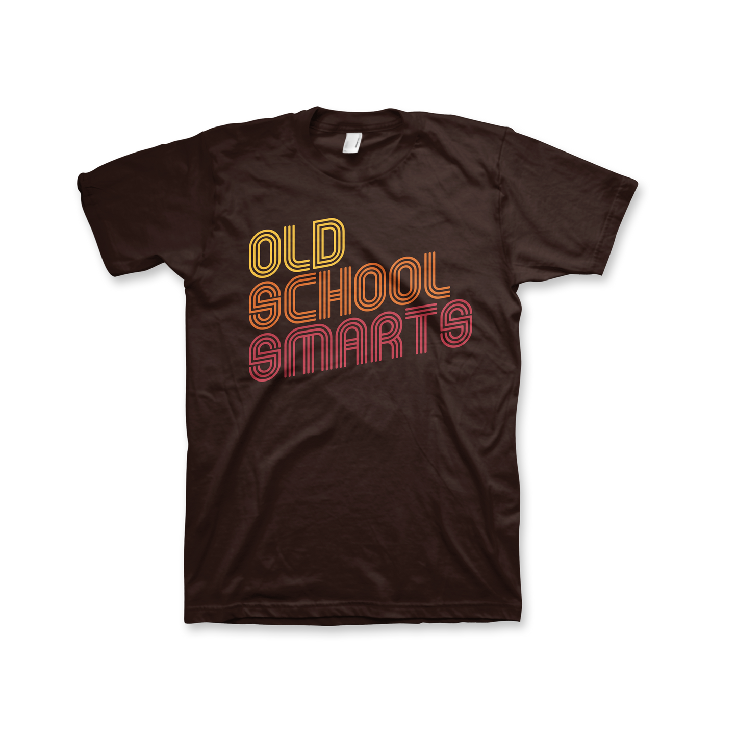 Old School Smarts T-Shirt (Unisex) Brown