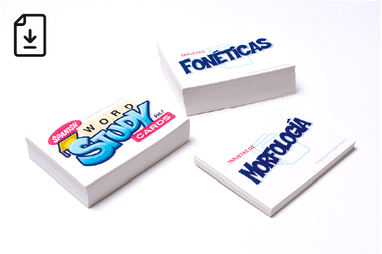 Spanish Word Study Cards - Phonics and Morphology (Downloadable PDFs)