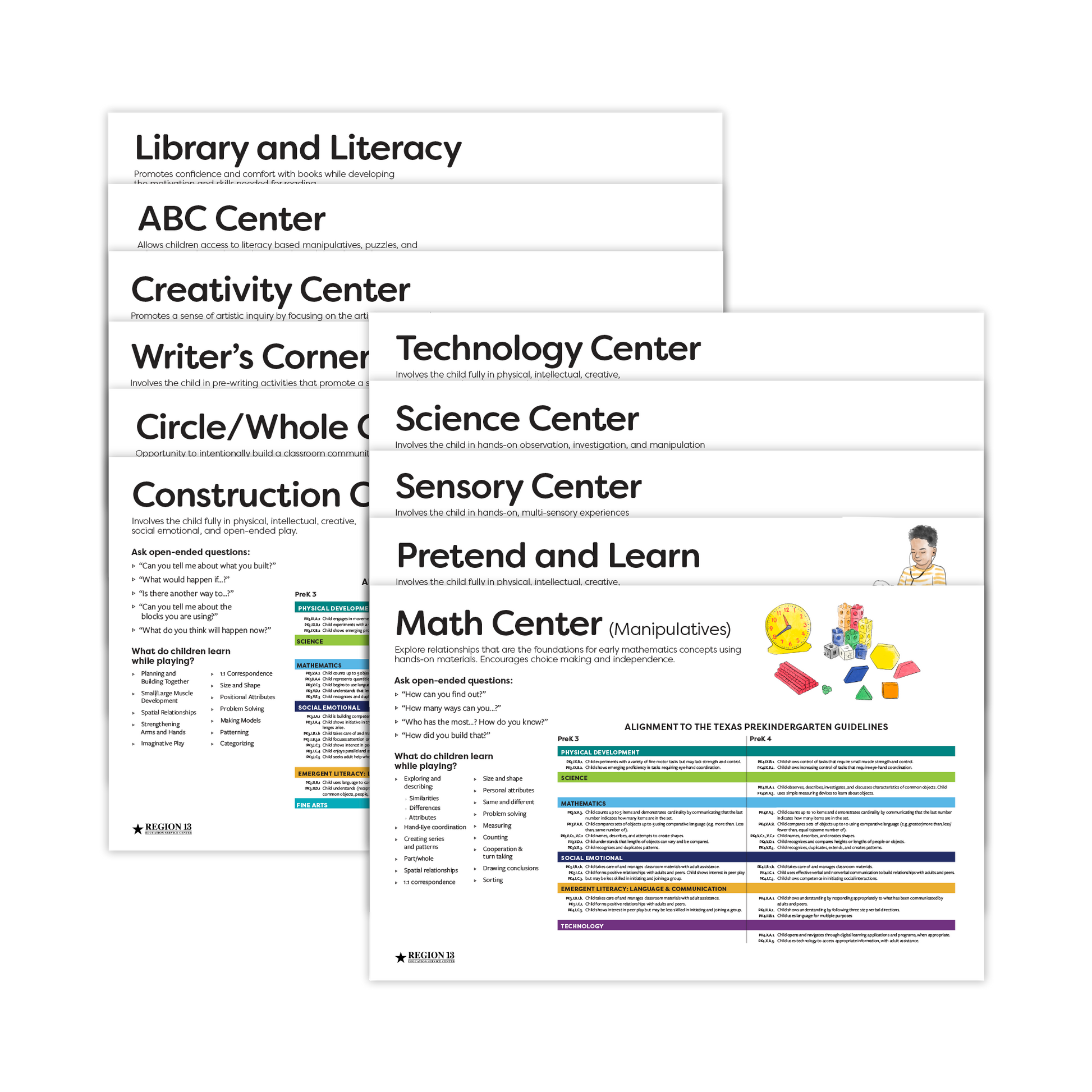 2023 Prekindergarten Center Alignment Posters (Set of 11) – Region 13 ...