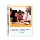 Preview of the white and orange cover featuring four students and one instructor in a classroom reviewing information in a boolket on the front of the Region 13 Advancing Educational Leadership (AEL) Participant Guide (Spiral-Bound) book.