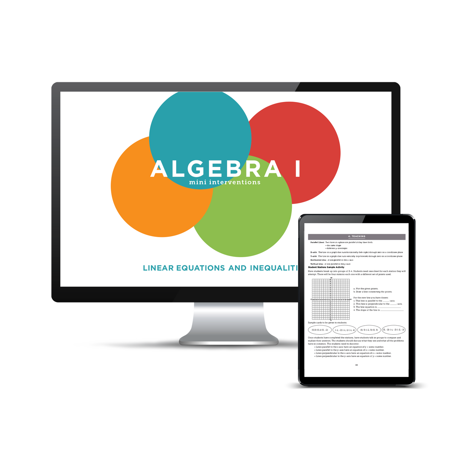 Algebra I Mini Interventions: Linear Equations and Inequalities (Downloadable PDF)