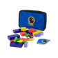 Preview of the Blocks Rock Deluxe Set that includes 24 solid wood blocks, 2 decks of cards, durable carrying case, a bell for gameplay