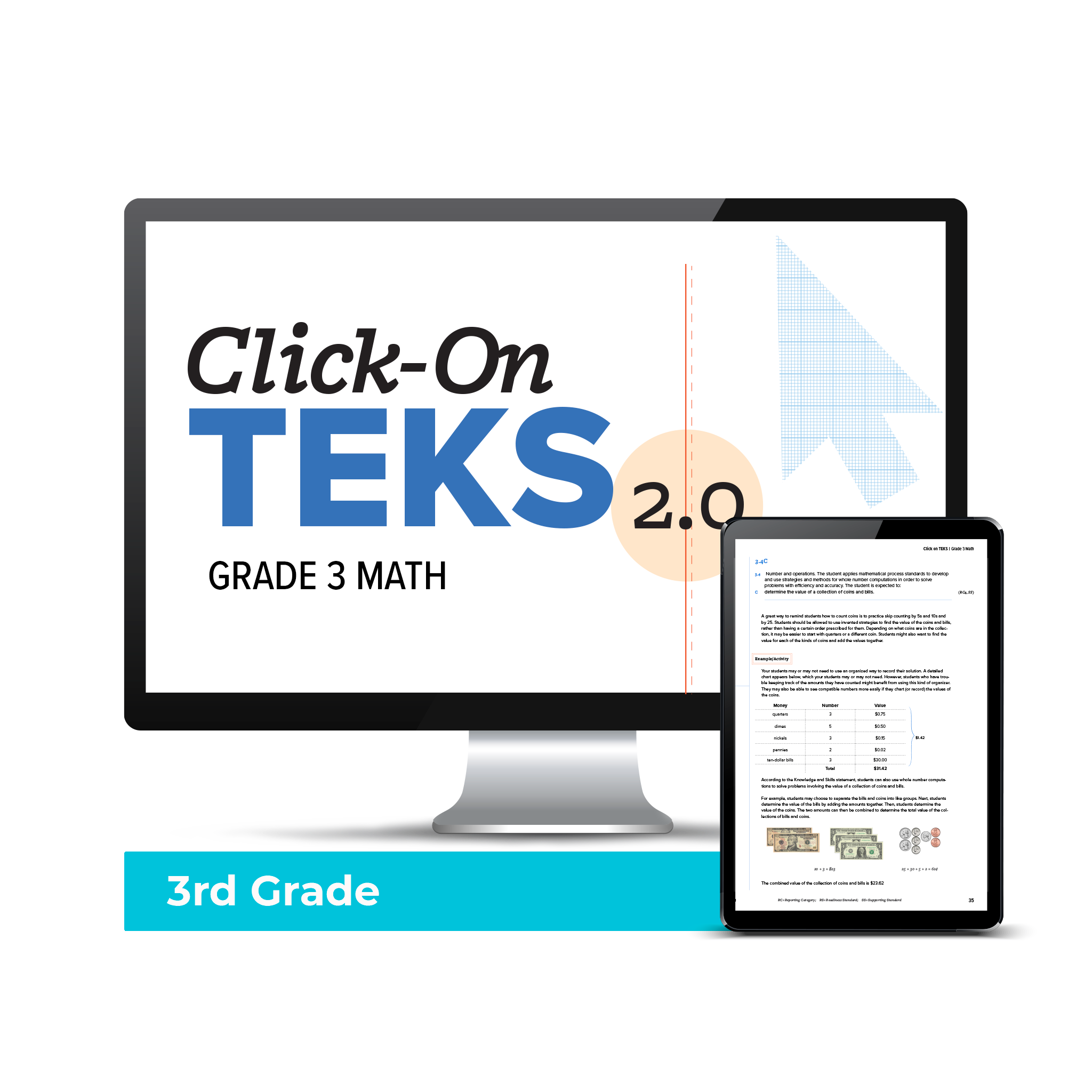 Click-On TEKS 2.0: Grade 3 Math (Downloadable PDF) – Region 13 Products