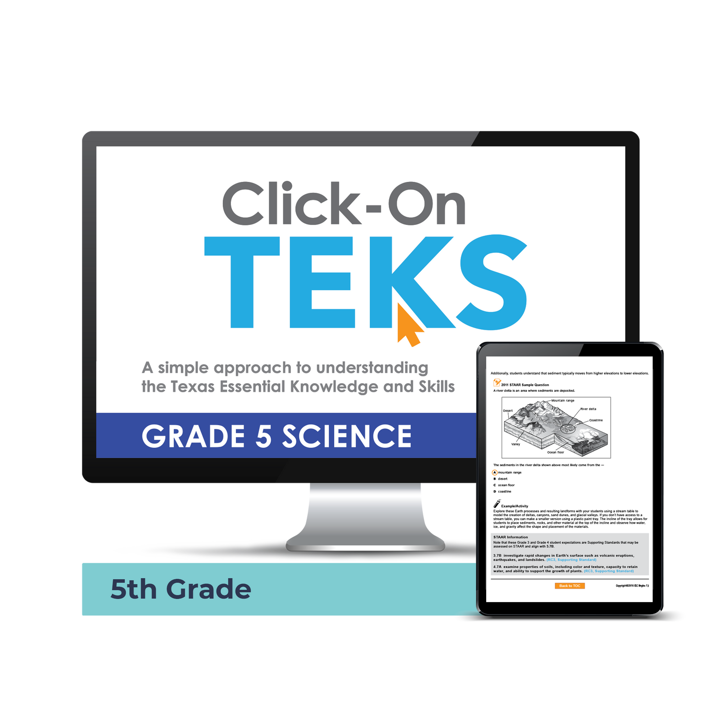 Click-On TEKS Elementary: Grade 5 Science (Downloadable PDF)