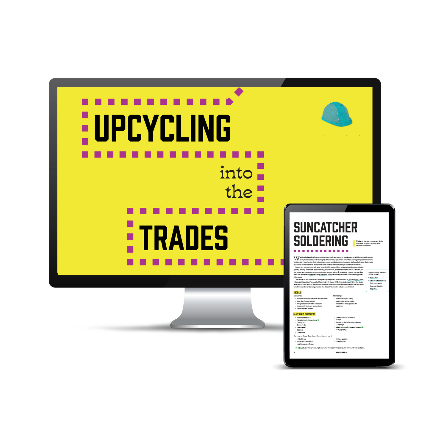 Preview of the digital download for the Upcycling Into The Trades product.