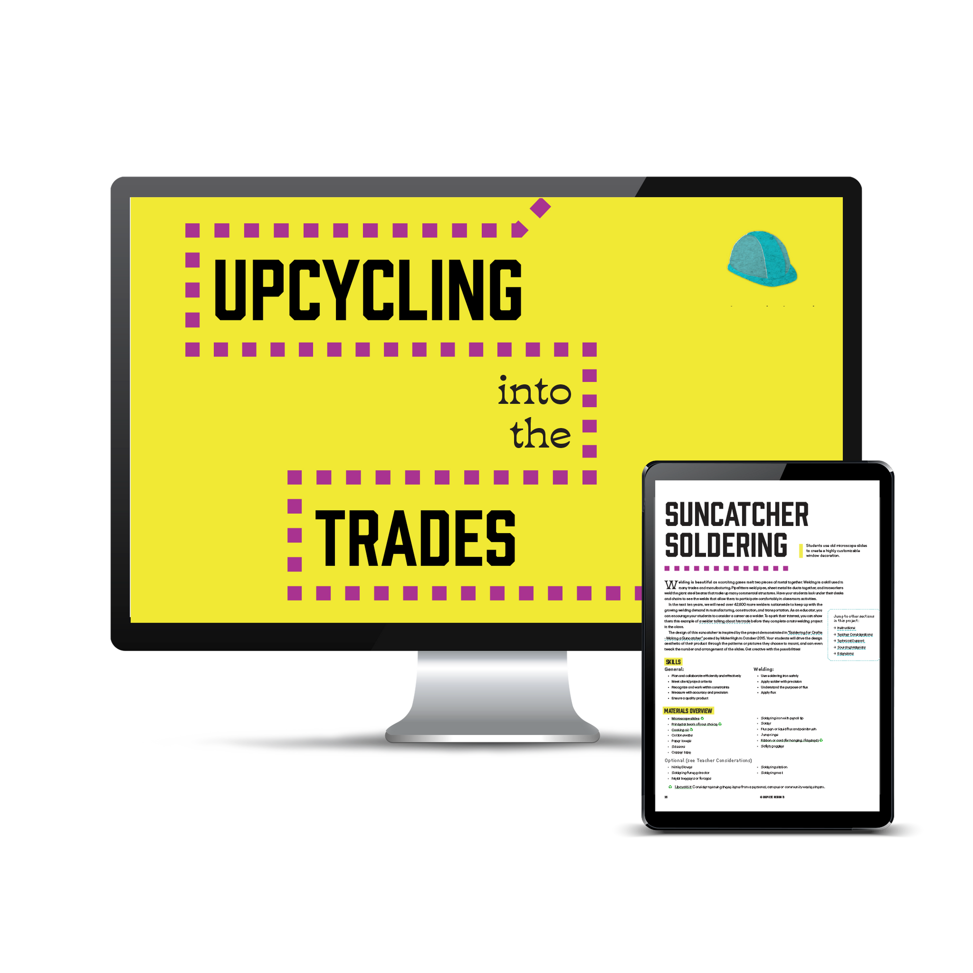 Preview of the digital download for the Upcycling Into The Trades product.