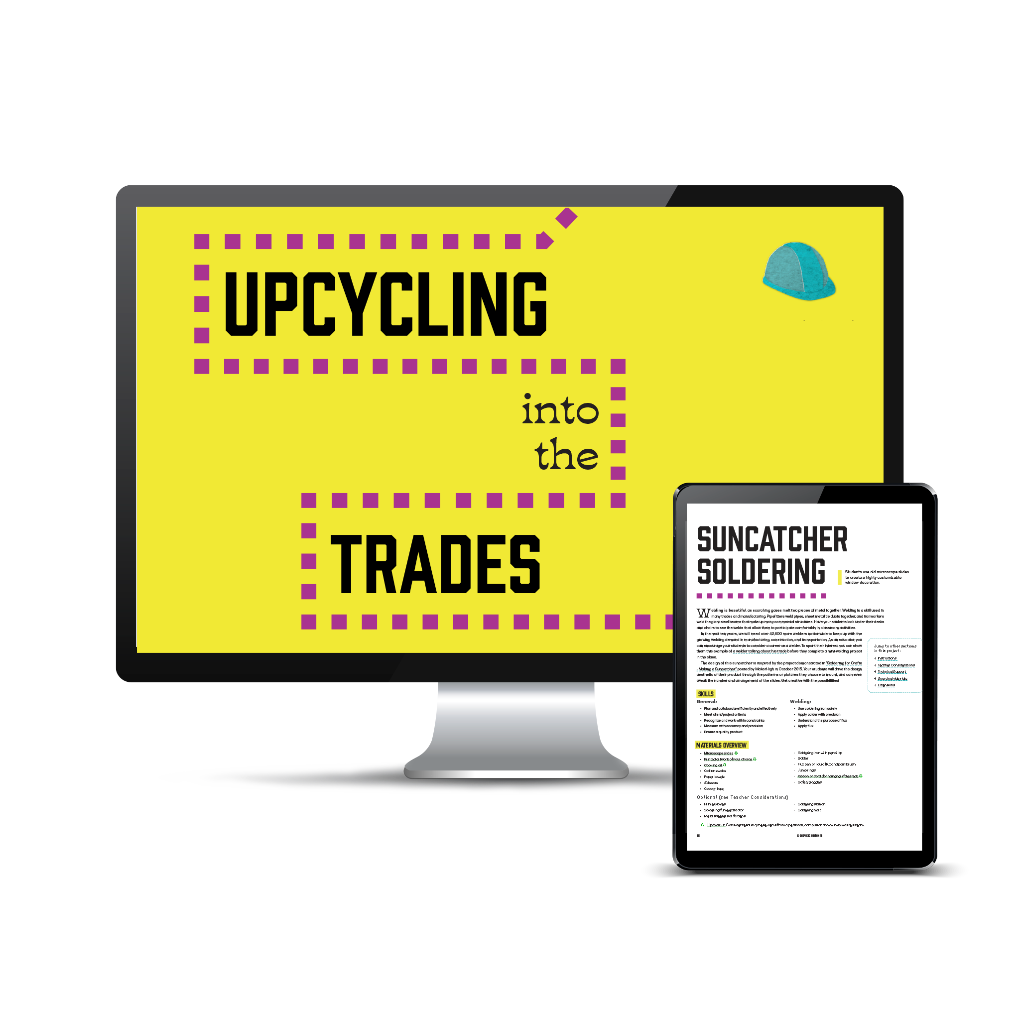 Preview of the digital download for the Upcycling Into The Trades product.