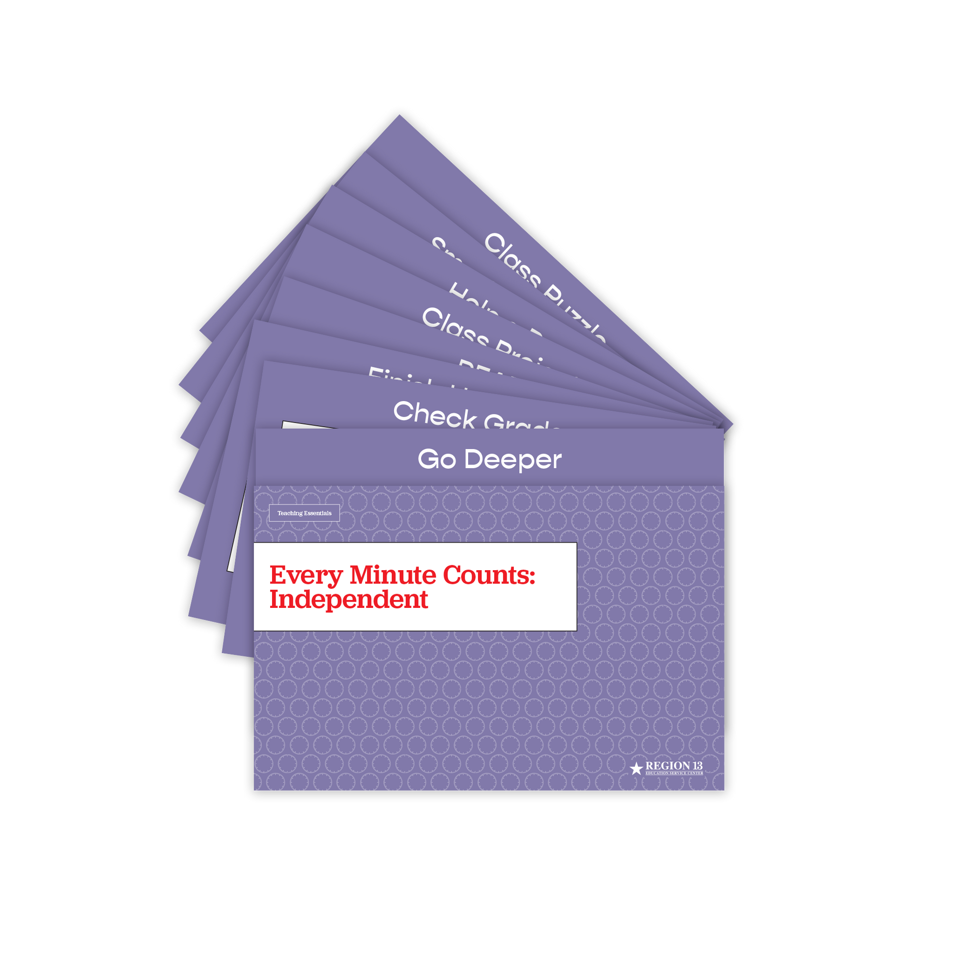 Preview of the purple deck for he Every Minute Counts Bundle from the Teaching Essentials Kit