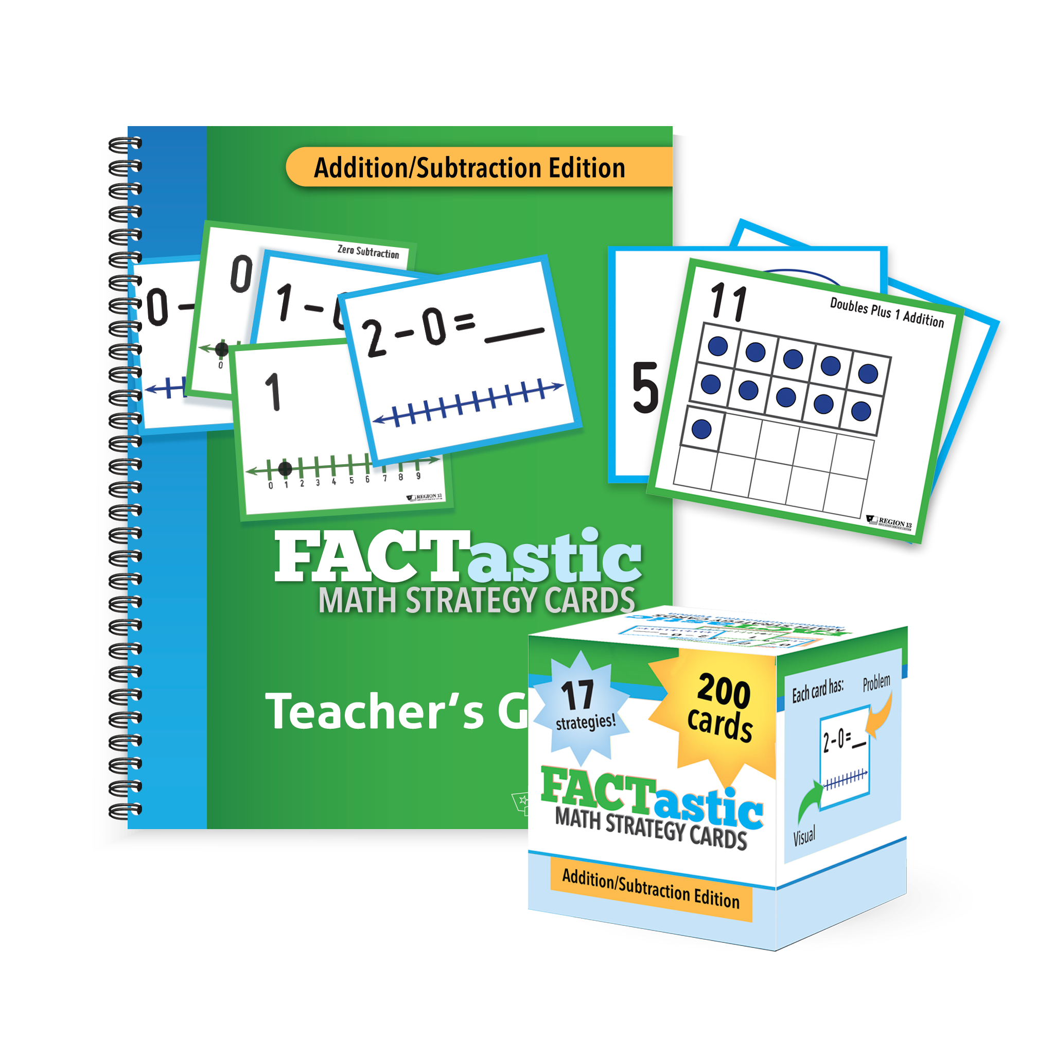 FACTastic Math Strategy System: Addition/Subtraction (Set of Cards and ...