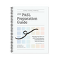 Colorful squares adorn the front cover of the PASL Preparation Guide book.