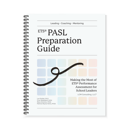 Colorful squares adorn the front cover of the PASL Preparation Guide book.