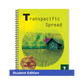 Previwe of the yellow front cover with a blue/green cabin on the front of the Region 13 The Transpacific Spread (Student Edition, Spiral-Bound) book.