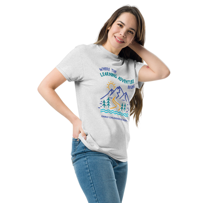 Where the Learning Adventure Begins (Unisex) Ash Gray