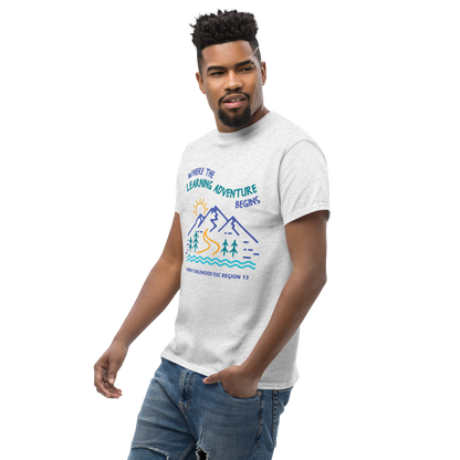 Where the Learning Adventure Begins (Unisex) Ash Gray