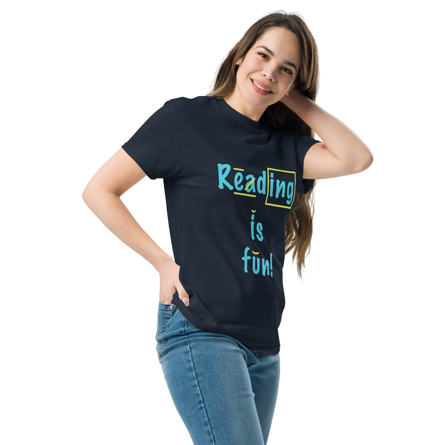 Reading is Fun! T-Shirt (Unisex) Black or Navy