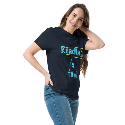 Reading is Fun! T-Shirt (Unisex) Black or Navy