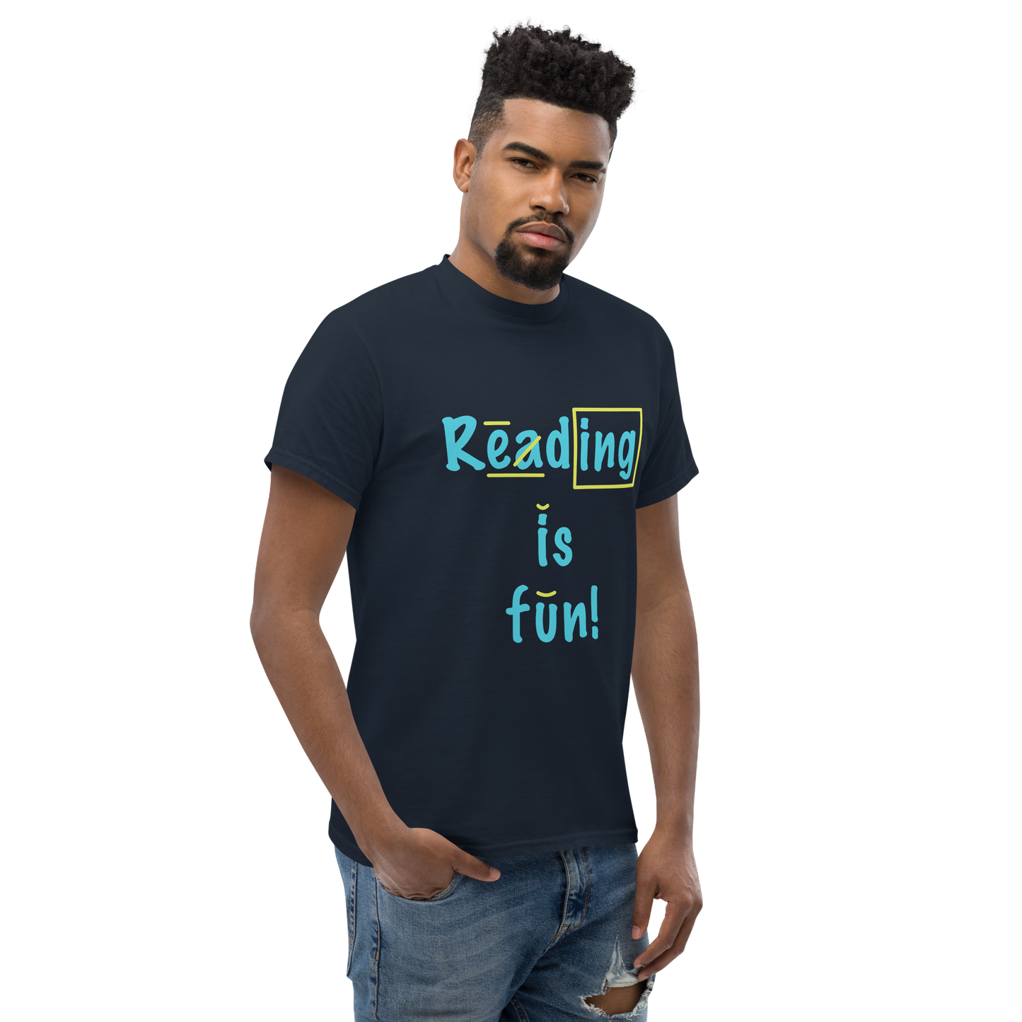 Reading is Fun! T-Shirt (Unisex) Black or Navy