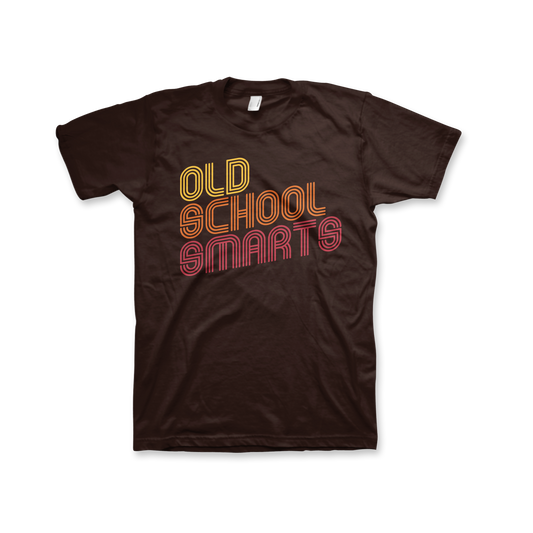 Old School Smarts T-Shirt (Unisex) Brown