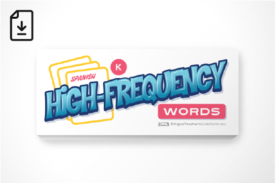 Spanish High-Frequency Words: Kindergarten (Downloadable PDF)